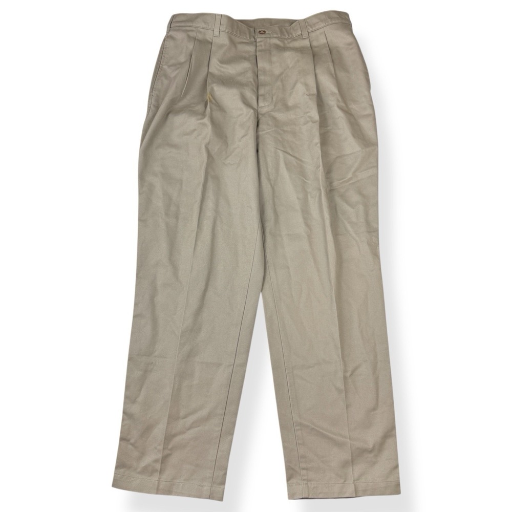 Farah Dress Pants Mens 38x32 Khaki Stretch New with Defects